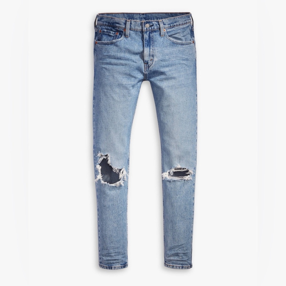 Levi's 512 Light Blue Distressed Skinny Jeans